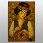 Gruaja duke qendisur