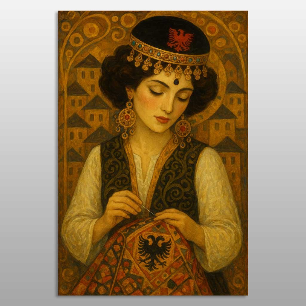 Gruaja duke qendisur Gruaja duke qendisur